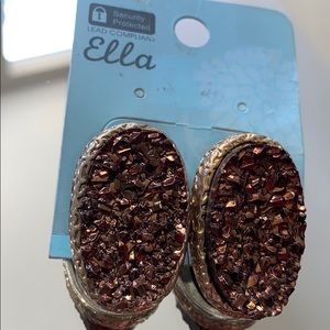 Copper geode style earrings